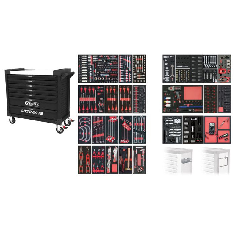 Servante XL 7 tiroirs équipée de 562 outils - KS TOOLS - 825.7562