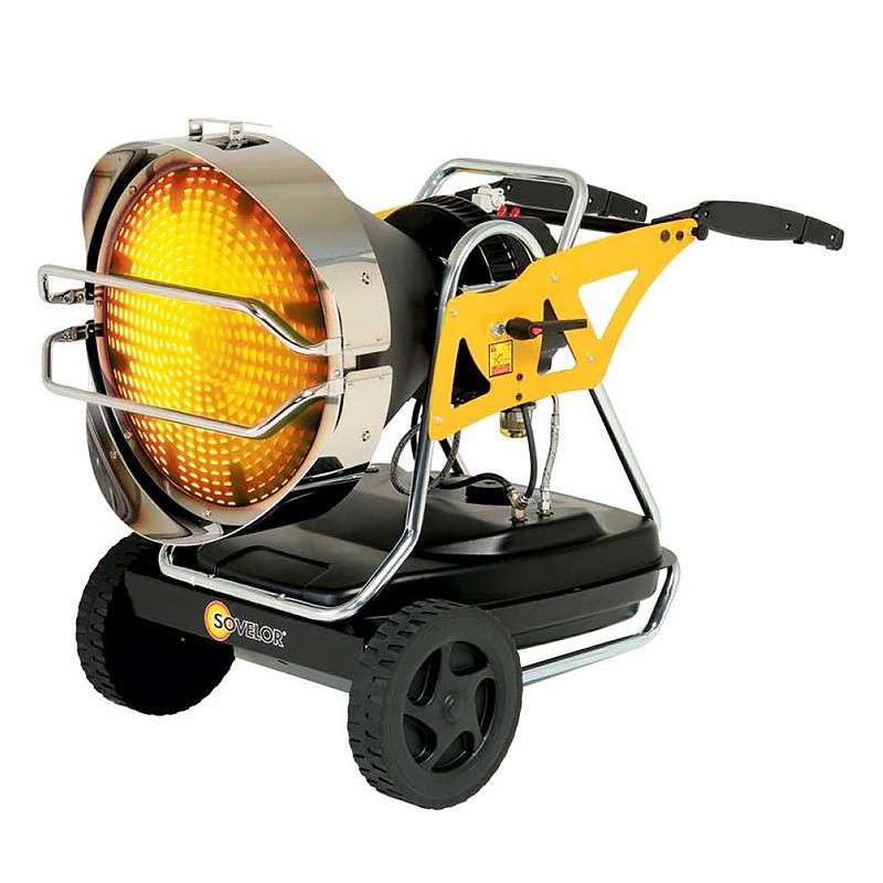 Chauffage radiant mobile à combustion directe SOVELOR XL91 190W 230V/50Hz