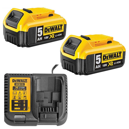 Pack ÉNERGIE DEWALT 2 Batteries 5,0 Ah 18V DCB184-XJ et un chargeur DCB1104-QW