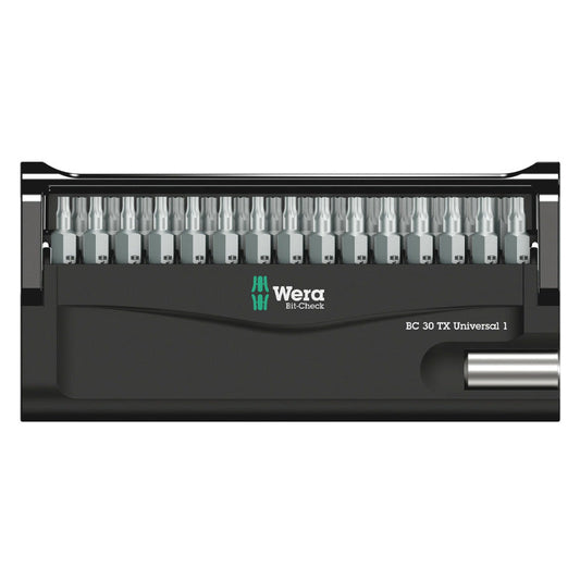 Jeu d'embouts avec support  Bit-Check 30 TX Universal 1 SB, 30 pièces - WERA - 05057900001