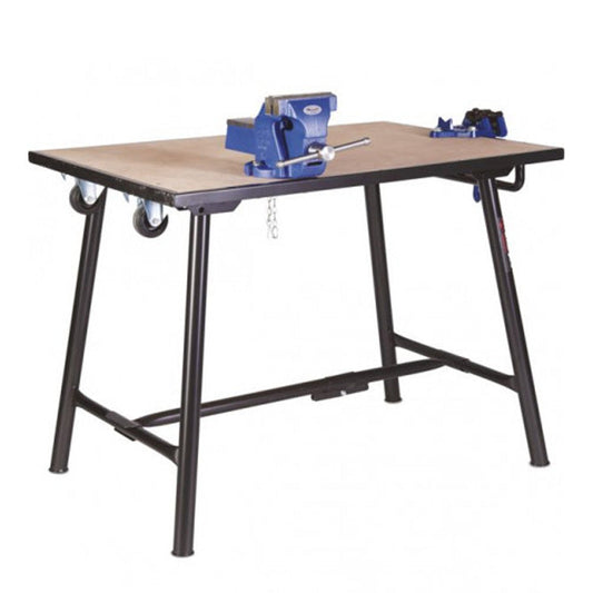 Table de monteur TuffBench + roulettes, poignée, étau à chaîne et étau d'atelier - Armorgard - BH10-HWVF
